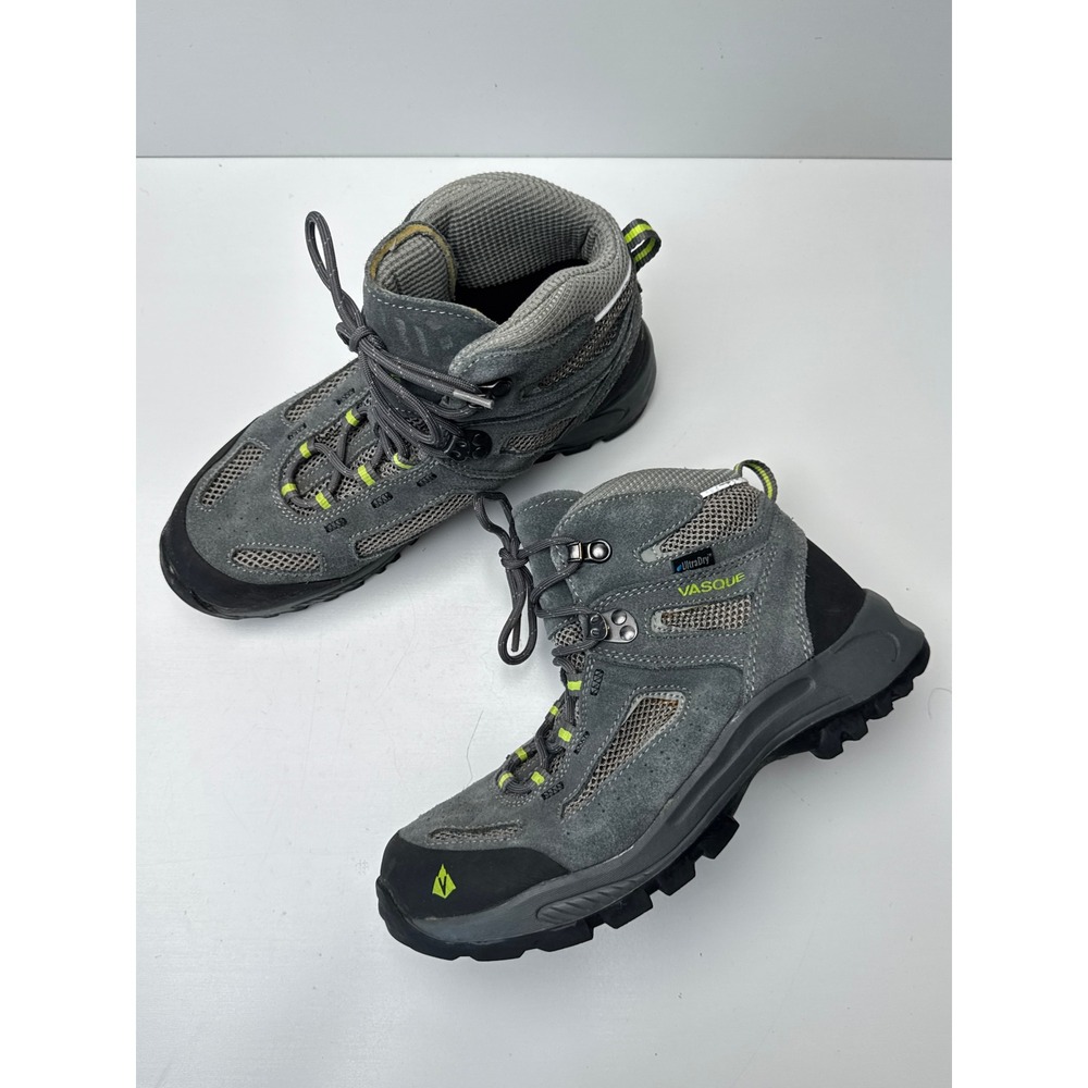 Vasque UltraDry Waterproof Hiking Boots Grey Suede 7213 M Women 6M Youth 5.5